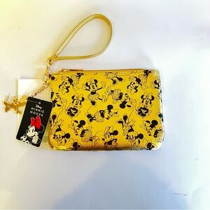 NWT Disney Minnie Mouse Gold Wristlet